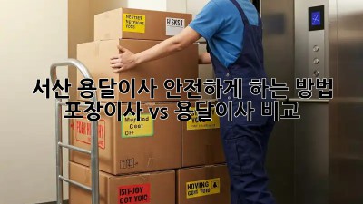 서산 용달이사 안전하게 하는 방법! 포장이사 vs 용달이사 비교