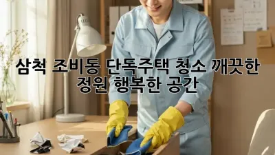 삼척 조비동 단독주택 청소: 깨끗한 정원, 행복한 공간